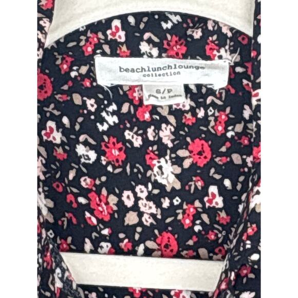 Beachlunchlounge Black Floral Long Sleeve Button Down 
Size S - Picture 3 of 9